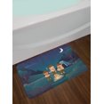thumbnail image 2 of Camping Bath Mat, 3 Scouts in the Forest at Night Moon Sky Mystic Outdoor Explorer Activity, Plush Bathroom Decor Mat with Non Slip Backing, 29.5" X 17.5", Multicolor, by Ambesonne, 2 of 2