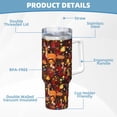 thumbnail image 5 of Uemuo Warm Forest Plants and Deer Print 40oz Ice Bully With Handle And Straw Stainless Steel Vacuum Insulated Cup And 2 In 1 Straw Lid Insulated Travel Tumbler, 5 of 8
