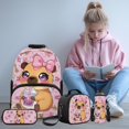 thumbnail image 2 of KUIFORTI Bow Capybara Fashion Girls Backpack 4Pcs Set with Lunch Bag Pencil Pouch Water Bottle Holder for Elementary Primary Middle School Kids Back to School Supplies, 2 of 7