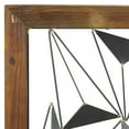DecMode Black Metal Geometric Wall Decor with Wood Frame (2 Count