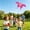 Pink, variant on Outdoor Dynamic Wing Kite Portable Flying Toy with Rod and Line for Beach Park Garden Family Activities 11.8 inches