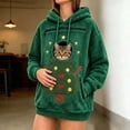 thumbnail image 3 of Wyongtao Womens Christmas Pet Pouch Hoodie Fleece Graphic Zipper Pockets Hooded Sweatshirt Xmas Cat Carrier Tops (XL, Green), 3 of 5