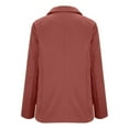 thumbnail image 5 of Evdexr Women's Open Front Blazers Business Lightweight Suit Jackets Lapel Long Sleeve Office Suit Cardigan Summer Lined Button Down Loose Blazer Jackets with Pockets Red M, 5 of 7