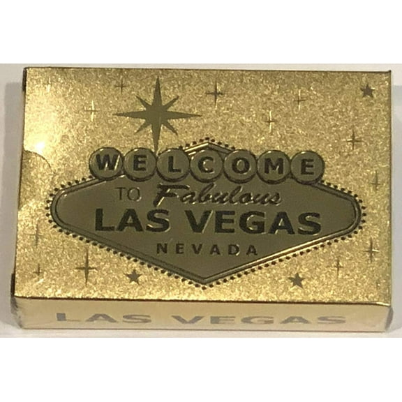 Las Vegas Welcome to Sign Gold Foil Playing Cards