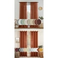 thumbnail image 1 of Burnt Orange Linen Curtains 84 Inches Length for Bedroom Living Room, Soft Linen Textured Window Drapes Terracotta Rust Fall Decor Semi Sheer Light Filtering, 4 Panels, 1 of 5