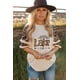 thumbnail image 4 of ABPHQTO Camiseta estampada con estampado de coche de leopardo caqui Sweet Home para mujer, 4 of 5