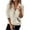 White, variant on Womens Sweatshirt Waffle Knit Long Sleeve Lapel Half Zip Casual Sweatshits Loose Pullover Tops
