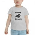 thumbnail image 2 of Future Officer Funny Toddler T-Shirts for Boys Girls (Gray, Youth L), 2 of 5