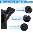 thumbnail image 5 of Unique Bargains RV Awning Support Roller Cradle Center Bracket Black, 5 of 8