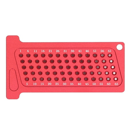 

65mm Woodworking Hole Positioning Scribing Gauge Aluminum Alloy Portable Scriber Ruler for DIY Red