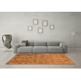 thumbnail image 3 of Ahgly Company Indoor Square Oriental Orange Industrial Area Rugs, 4' Square, 3 of 4