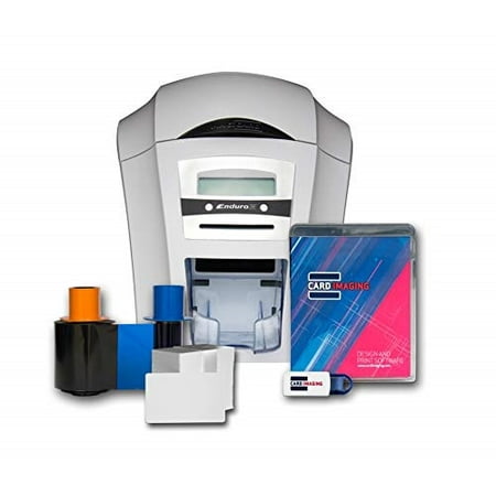 magicard enduro 3e single-sided id card printer & supplies bundle with card imaging software (Best Printer For Cardstock 2019)