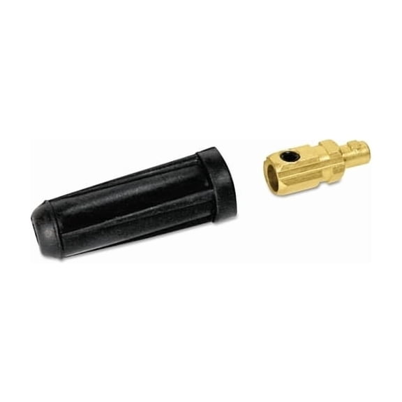 Dinse Style Cable Plug and Socket, Male, Ball Point Connection, 2/0 AWG to 1/0 AWG Cable Capacity