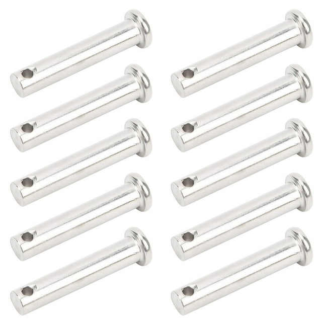 Round Clevis Pins,10Pcs Round Clevis Pins Flat Head Clevis Pins Linear Moving Parts High Capacity