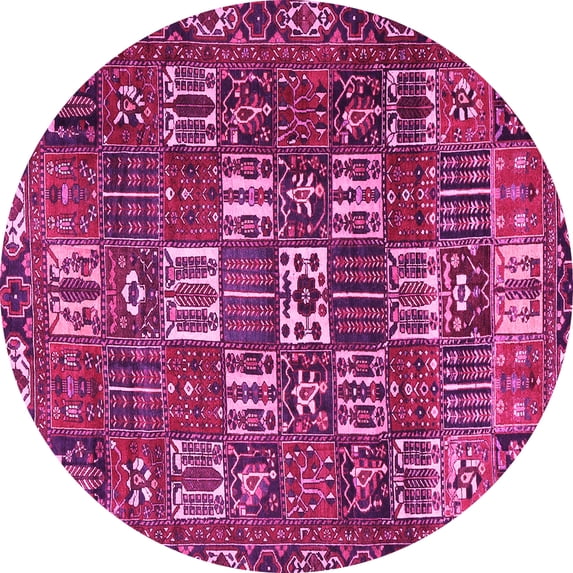 Ahgly Company Indoor Round Persian Pink Traditional Area Rugs, 3' Round