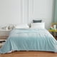 thumbnail image 4 of Cálida Manta Doble de Piel Raschel, Abrazadora, para Cama, Sofa, 200x150cm, Impermeable, suave, apta para invierno, cojín térmico, portátil, tejido grueso, para dormitorio, alta visibilidad, 4 of 9
