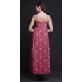 thumbnail image 2 of Bimba Robe Longue Maxi d'Été à Imprimé Floral pour Femme, Col en V, Tenue de Villégiature de Vacances - Moyen, 2 of 6