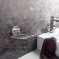thumbnail image 2 of Plata Juego de 2 jaboneras con ventosa Jabonera de acero inoxidable 304 Soporte para esponja Bandeja de almacenamiento duradera para baño y cocina Sin taladrar, 2 of 2