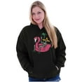 thumbnail image 3 of Funny Skeleton Flamingo Floatie Hoodie Sweatshirt Women Men Brisco Brands S, 3 of 6