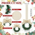 thumbnail image 2 of Mini Christmas Cabinet Wreaths with Berries And Bows, Festive Home Holiday Decor for Door, Wall, Table, Reusable Decorative Ribbon Wreath Set, 6* Wreath, 2 of 5