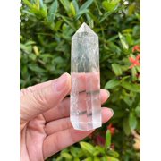 Premium Clear Quartz Obelisk, Standing Polished Clear Quartz Point (0.5-1 oz)