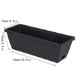 thumbnail image 2 of 17Inches Rectangle Planter Box with Drainage Holes and Trays Plastic Vegetable Planters Flower Boxes Pots for Indoor Outdoor Plants Patio Garden Home Decor Porch Yard, 2 of 2