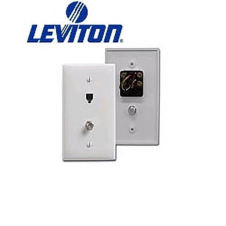 Leviton 40539-CMI 6P4C x F Midsize Telephone/Video Wall Jack - Ivory price history on PriceWatchPro