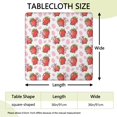 thumbnail image 2 of White Cow Strawberry Pattern Square Fitted Tablecloth with Elastic Edge,Square Table Cover,Washable Elastic Table Cover for Home Kitchen Party Decor 36"x36", 2 of 6
