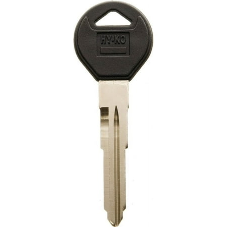 Hy-Ko 12005MZ27 Key Blank with Rubber Head, 3.2 in L x 1 in W, Brass, Nickel Plated
