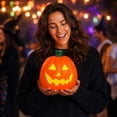 thumbnail image 7 of Large Lighted Halloween Pumpkins, Halloween Jack-O-Lantern, Plastic Pumpkin Lantern for Thanksgiving, Halloween Pumpkins Decoration for Indoor Outdoor, 7 of 7