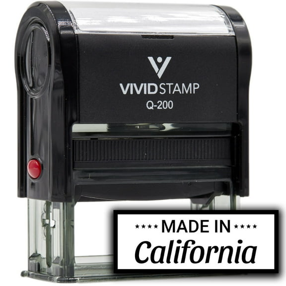All Quality Made In California Self-Inking Rubber Stamp (Black Ink) - Q-200