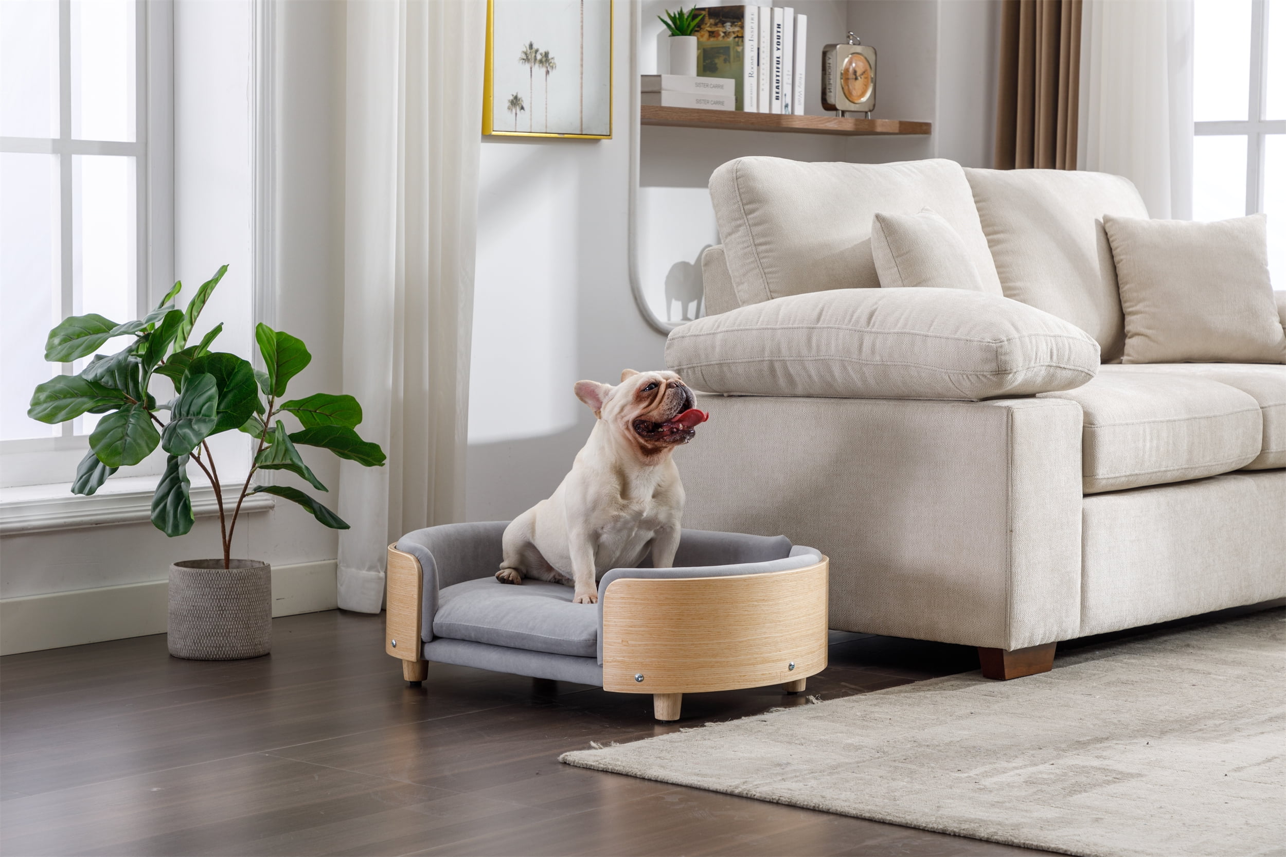 Vivifying Scandinavian style Elevated Dog Bed Pet Sofa With Solid Wood