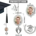 thumbnail image 2 of Bylion 2 Pack Custom Memorial Graduation Cap Photo Charm Class of 2025 Tassel Charms I Always with You Memorial Ceremony College Gift DIY Photo Chain Wear on Cap for Graduation, 2 of 7