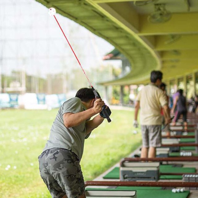 Entrenador de swing de golf, movimiento de postura, equipo de palo de golf duradero, ayuda de entrenamiento de golf para hombres y mujeres, entrenamie Rojo shamjiam Entrenador de swing de golf