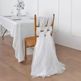 thumbnail image 2 of BalsaCircle 50 White Extra Premium Chiffon Chair Sashes Bows Ties Ceremony, 2 of 6