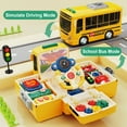 School Bus Toy with Sound and Light Steering Wheel Toy Toddlers School Bus Toys Gift for 135