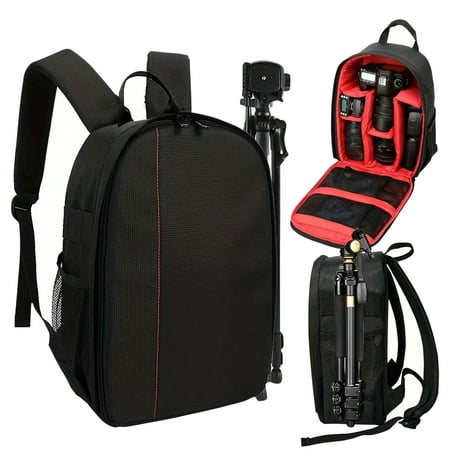 BYXAS Camera Bag Backpack, DSLR SLR Camera Case Compatible with Canon/Nikon/Sony/Fuji/Gopro/DJI , Waterproof Photography Backpacks with Rain Cover for Women Men, Black