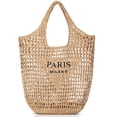 thumbnail image 1 of Bolso de mano Pleneal de Straw Beach para mujer tejido a mano, 1 of 7