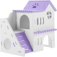 thumbnail image 1 of 1 Set Guinea Pig Hideout House Double-deck Hamster Hut Multi-chambers Small Animals Nest, 1 of 5