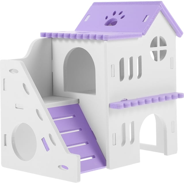 1 Set Guinea Pig Hideout House Double-deck Hamster Hut Multi-chambers Small Animals Nest