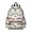 Mushroom and Character White Pattern, variant on Mushroom and Dots Black Pattern Cute School Backpack with Padded Back and Adjustable Shoulder Straps 13.4"x11"x4.7"