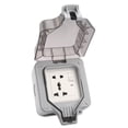 thumbnail image 4 of Enchufe de pared exterior Toma de corriente Interruptor Cubierta de enchufe Enchufe de pared exterior Hogar - 5 5 agujeros con interruptor kusrkot Caja de enchufe impermeable, 4 of 6