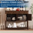 thumbnail image 4 of 48" Buffet Sideboard Cabinet with Storage Farmhouse Sideboard Buffet w/2 Drawers and 2 Cabinets Wood Coffee Bar Cabinet for Kitchen, Dining Room, Living Room, Entryway, 4 of 7