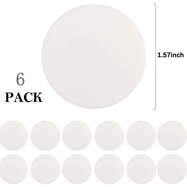 Ensemble de Bouchon de Poignée de Porte Murale, 6 Pcs de Bouton de Porte en Silicone Blanc 1.57 Pouces, Coussin de Protection Mural Rond. Protecteur de Poignée de Porte. Pare-Chocs de Porte Protecteur Mural en Caoutchouc Auto-Adhésif