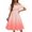 Pink Gradient, variant on Arshiner Dresses For Tweens Spring Casual Fashion Puff Sleeve Off Shoulder Solid Color Loose Knee Length Dress Lilac 10-11 Years