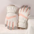 thumbnail image 3 of Guantes de esquí para mujer, guantes térmicos de invierno resistentes al viento e impermeables, guantes deportivos de moda con pantalla táctil para ciclismo y snowboard, 3 of 3