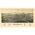 thumbnail image 2 of Burleigh 32x20 Black Ornate Wood Framed with Double Matting Museum Art Print Titled - Middletown New York - Burleigh 1887, 2 of 4