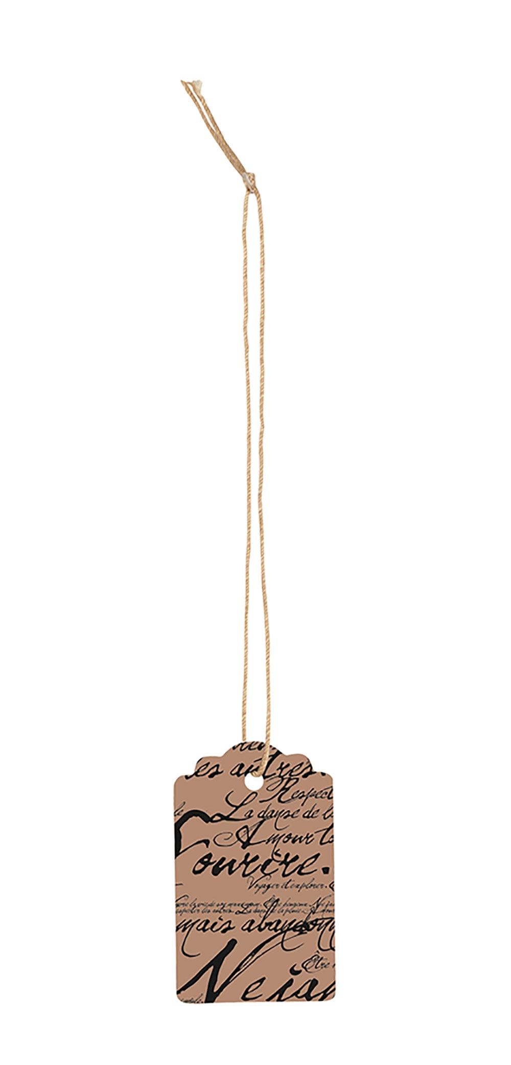 Small Strung Scalloped Paris Script Boutique String Price Tags Pack