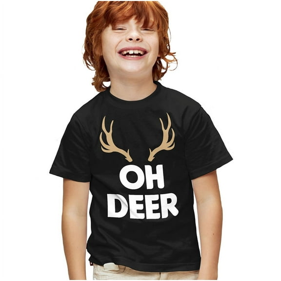 Oh Deer It's Christmas Unisex Youth T Shirt