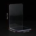 thumbnail image 2 of Uxcell Acrylic Bookends, 4 Pack L-shaped Book Ends for Shelves Desktop Bookshelf Magazine Organizer Holder, Clear, 2 of 6